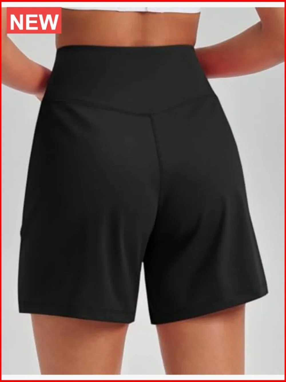 High Waisted 6" Running Shorts with Pockets Workout Yoga Athletic - Picture 2 of 6